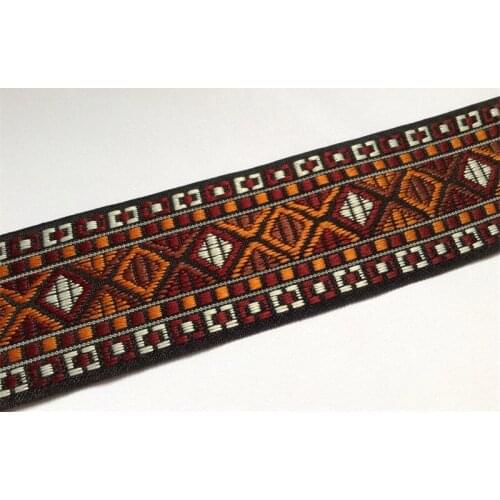 3.8cm single face woven nylon polyester embroidery webbing,fashion straps webbing,JS161017D guitar strap ribbon