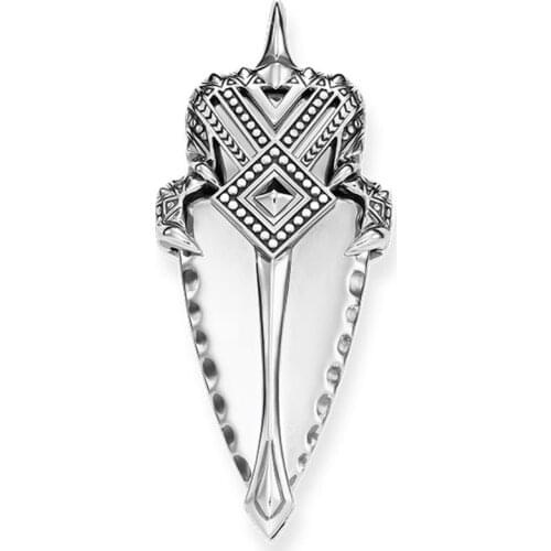 Spear Spearhead Pendants 925 Sterling Silver Square Fashion Good Jewelry Making Necklace Women Men Accessories Findings Gift