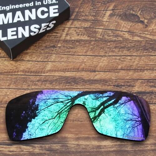 ToughAsNails Resist Seawater Corrosion Polarized Replacement Lenses for Oakley Batwolf Sunglasses Green Mirrored (Lens Only)