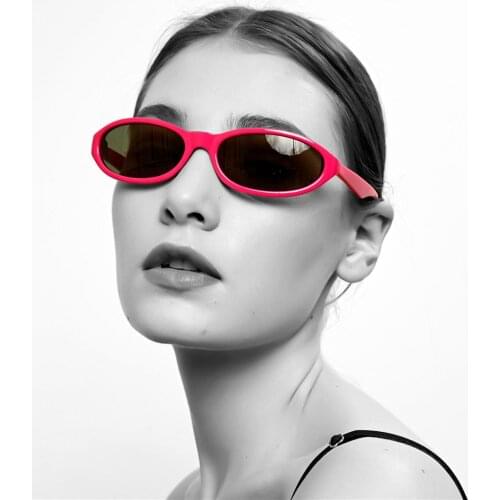 Chic Oval Small Cat Eye Sunglasses Cool Punk Gothic Reflective Shades Party