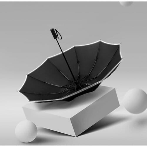 Un Shelter Folding Reverse Umbrella Parasol Women Travel Sun Umbrellas Black Windproof Automatic Business Car Christmas Gif
