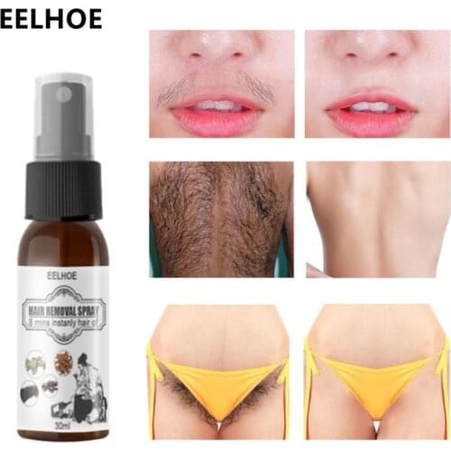 8 Minutes Hair Removal Spray Herbal Painless Hair Remover Armpit Bikini Legs Chest Arms Skin Care Depilatory Cream 30ml Spray