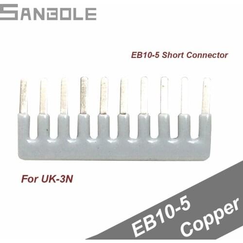 EB10-5 Edge Insert Type Connect Bar Short Voltage Terminal Parallel Connection Bar Type for UK-3N terminal block (10PCS)