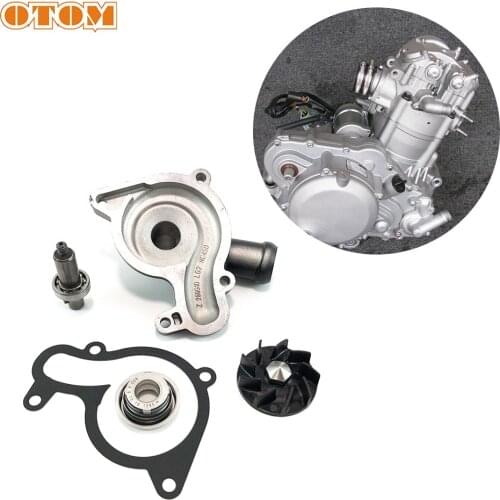 OTOM Motorcycle Water Pump Shaft Seal Impeller Cover Gasket Engine Circulating Cooling For ZONGSHEN NC450 Aluminum Alloy Parts