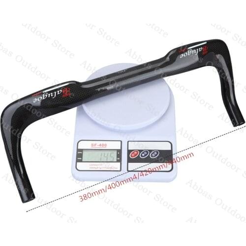 BALUGOE New 3k Glossy Full Carbon Fiber Bicycle Handlebar Road Bike Handlebar Carbon Fiber Handlebar Bicycle Accessories