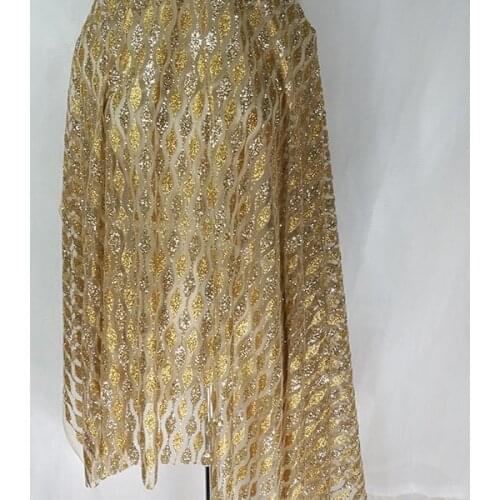 Bright light stripe drilling powder hot hot powder bronzing cloth gauze dress costumes dance clothing fabric