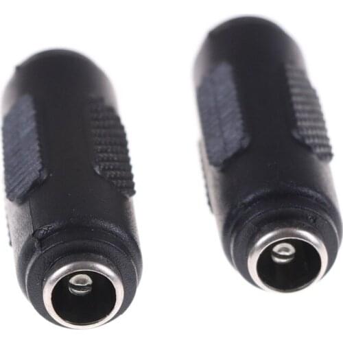 1pc 5.5*2.1mm DC Power Socket Connector Female To Female Panel Mounting Jack Adaptor
