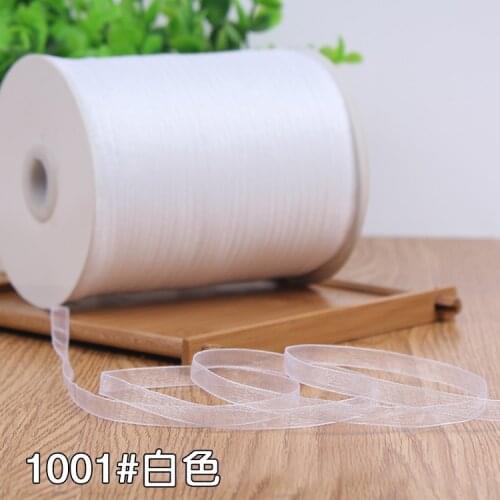 New (10 meters/lot) 6mm White Chiffon Organza Ribbon Apparel Sewing Fabric DIY Gift Pack Wedding Decoration Tapes Party Supplies