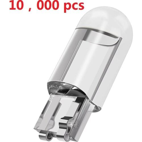 10000pcs Glass shell high bright original COB T10 W5W 194 168 LED Car Bulb Green Red Blue Amber License Plate Lamp 12V Dome Ligh