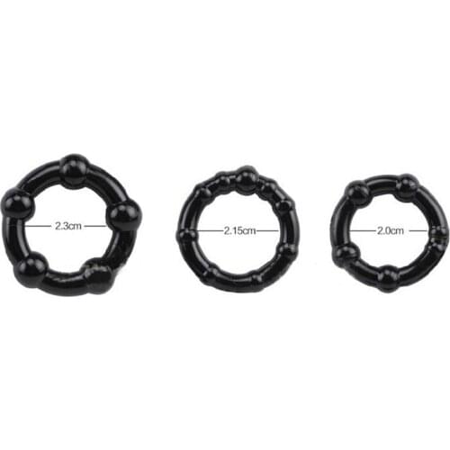 3 Pcs/Pack Male Flexible Stay Donuts Cock Rings Silicone Time Delay Ring Cock Rings Adult Products