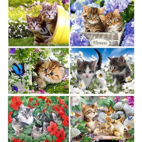 3D Diamond Embroidery Full Display Cat 5D Diamond Painting Animals Picture Of Rhinestones Diamond Mosaic Cross Stitch Kits TY804