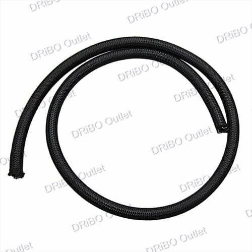 4 AN 4 Universal fuel hose / Oil hose/oil pipe / fitting hose Kit Stainless Steel Braided hose 1500 PSI (black)