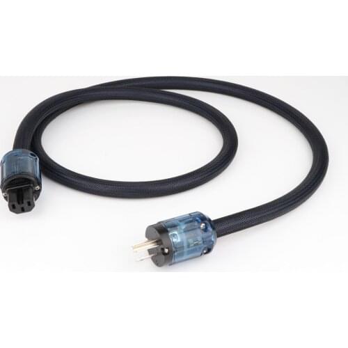 4N OFC Copper Hifi Audio US Power Cord Cable With Rhodium Plated US Power Plug &IEC Connector