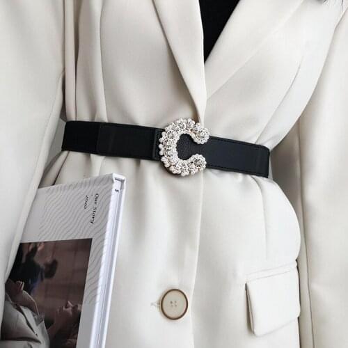 Black Belts For Women High Quality Stretch Cummerbund HOT Thin Corset Belt For Coat White Elastic Waistband Dress Cinturon Mujer