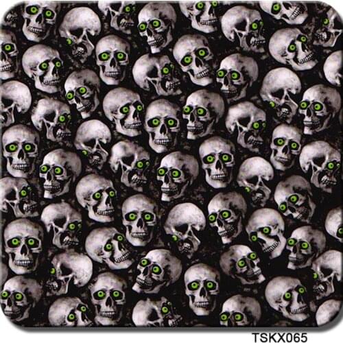 CSKX065 0.5mX20m hydrographics printing film green eyes skulls hydrographics water transfer