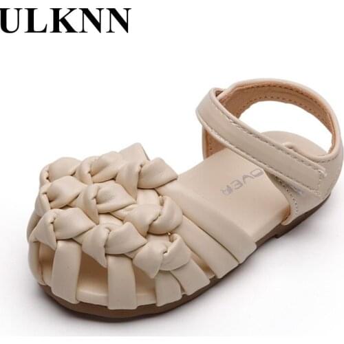 ULKNN Girls Woven Sandals Children Princess Beach Shoes Non-slip Soft Sole Shoes 2021 Summer Kids Outdoor Sports Baby Toddler