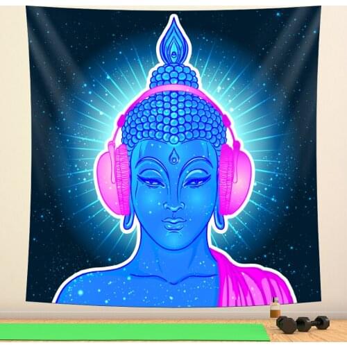 Indian Buddha meditation chakra psychedelic scene home decoration tapestry Hippie Bohemian decoration Datura sheet