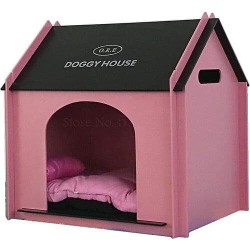 Export Quality Pet Indoor Wooden Dog House Kennel House Pet Nest Cute Cat Nest Premium Paint Pet Villa