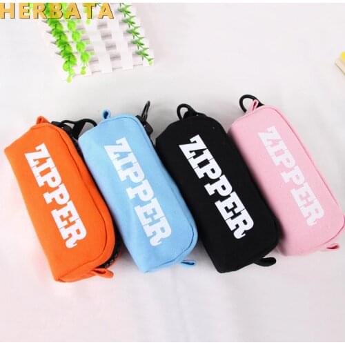 Stationery big zipper letter simple PU English pencil case pencil case pencil bag male and female student supplies CL-19103