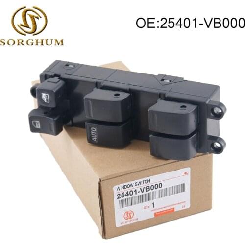 Front Left Electric Power Window Master Control Switch Button 25401-VB000 For Nissan almera tino