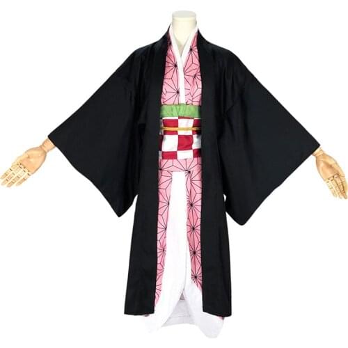 Demon Slayer Kamado Nezuko Cosplay Costume Adult Kimono Outfits Halloween Carnival Suit