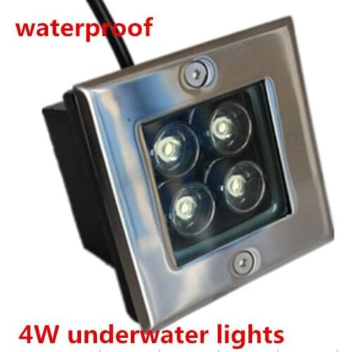 10PCS 4W Square LED underground lamps Buried light outdoor light ground floor recessed lamp 110V/220V ground buried light