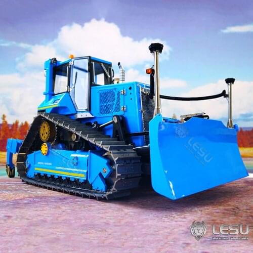 LESU 1/14 Aoue-DT60 Crawler RC Dozer Bulldozer Hydraulic Model Truck Pump Lights TH17186-SMT5