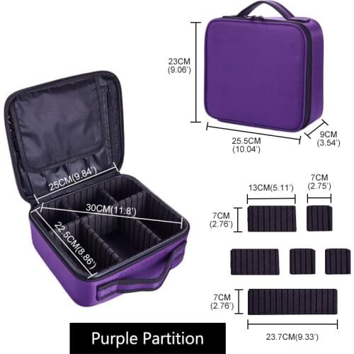 New Upgrade Large Capacity Cosmetic Bag Professinal Women Travel Makeup Case