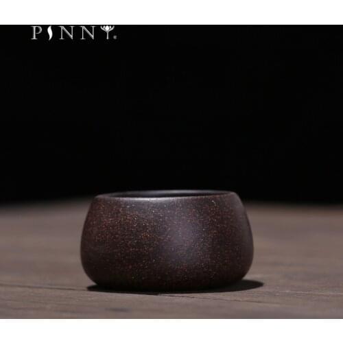 PINNY 60ML Purple Clay Kung Fu Teacups From Yixing China Hand Made Heat Resistant Tea Cups Traditional Chinese Drinkware