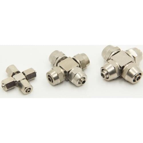 Pneumatic Nickel Plated Copper Quick Joint, Hose Joint Outer Diameter 4mm, 6, 8, 10, 12, 14 and 16mm, Quick Connection PZA