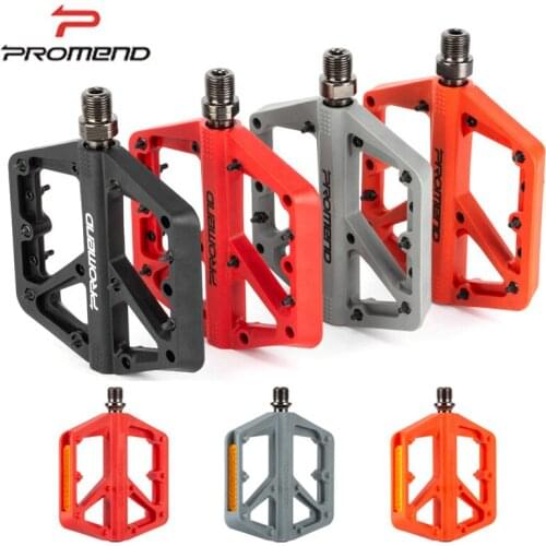 PROMEND Mountain Bicycle Pedal BMX Big Foot Nylon Fiber 16 pin Anti-Slip Ultralight Pedals Cycling 9/16Flat Pedal MTB Bike Parts