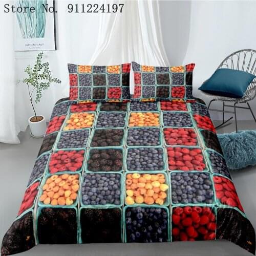 Nordic Simple Bedding Set Adult Duvet Cover Sets Fruit Bedclothes Bed Linen Set Single Double Queen King Size Quilt Covers