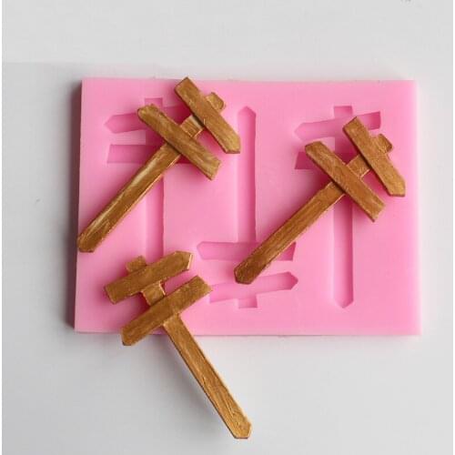 DIY Cartoon Street Road Sign Silicone Cake Mold Kitchen Handmade Fondant Cupcake Chocolate Baking Tool Pastry