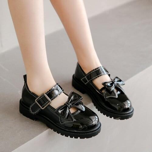 TELOTUNY Children Kid Baby Girls Bowknot Leather Shoes Single Soft Bottom Dance Princess Shoes 2021 Autumn Baby Dress Shoes