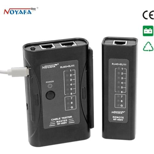 Noyafa NF-468V Network Ethernet RJ45 CAT5E CAT6 LAN Cable Tester RJ11 Test Tools For UTP/STP Line RJ12 Wire Check