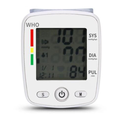 Intelligent Electronic Blood Pressure Meter Household Wrist Type Rechargeable Electronic Voice Broadcast Digital Display Blood