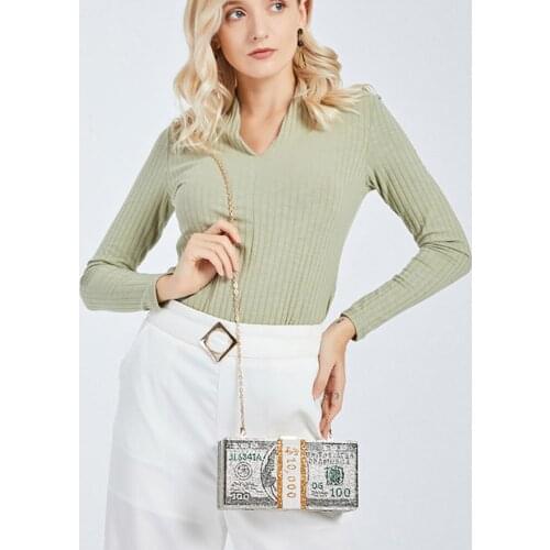 Women Shoulder Bag Metal Twist Chains Handbag 2021 Hot Sale Fashion Style