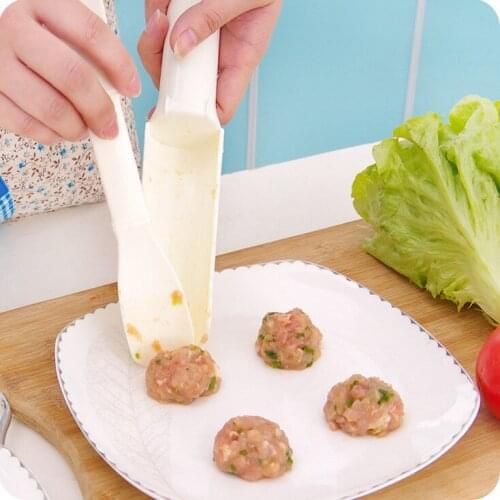 1 Set Meat Ball Maker Food -Grade Plastic Convenient Meat Ball Mold Home DIY Useful Pattie Meatball Fish Ball Burger Set