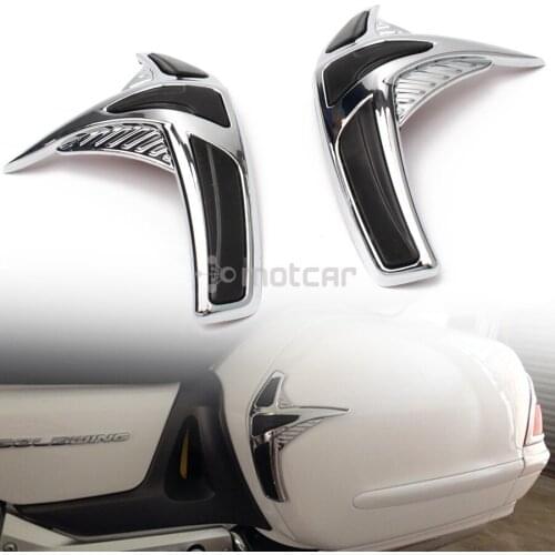 1pair Goldwing Chrome ABS Fairing Front Scuff Protectors Stickers Fit For Honda GL1800 2001-2011