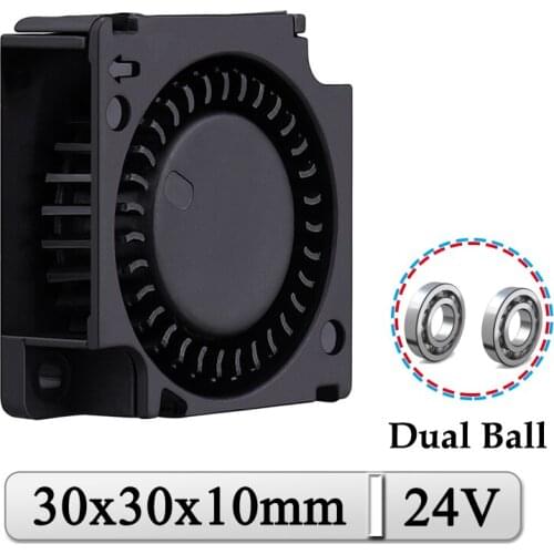1Pcs Gdstime DC 24V Fan 30mm 30x30x10mm Dual Ball Bearing Mini Turbo Blower Fan 3cm 30mmx10mm 3010 Micro Cooling Fan