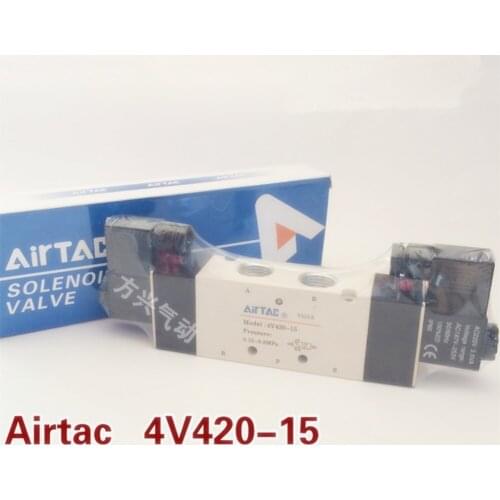1Pcs 4V420-15 DC12V 5Ports 2Position Double Solenoid Pneumatic Air Valve 1/2" BSPT