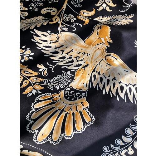 16MM Heavy 100% mulberry silk scarves for women, beautiful wings spring autumn all-match mulberry silk square scarf shawl