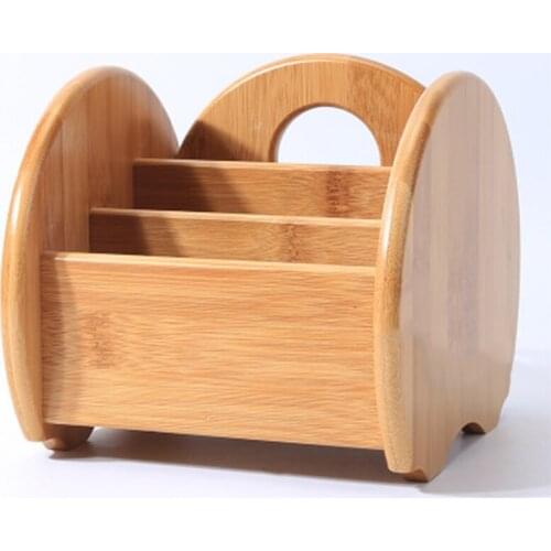 2020 New Wooden Remote Control Storage Box, Office Desktop Clutter Organizer, Home Air Conditioner TV Remote Control Organizer