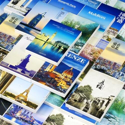 30 Pcs/Set Travel Around The World Paper Postcard Greeting Card City Landscape Postcard