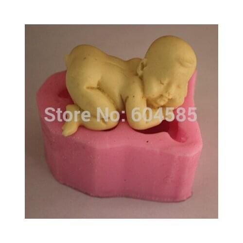 3D Baby Lying On Front Craft Art Silicone Soap mold Craft Molds DIY