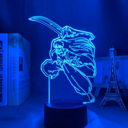 3d Led Lamp Anime Inuyasha for Bedroom Decorative Nightlight Birthday Gift Room Lamp Acrylic Led Night Light Inuyasha