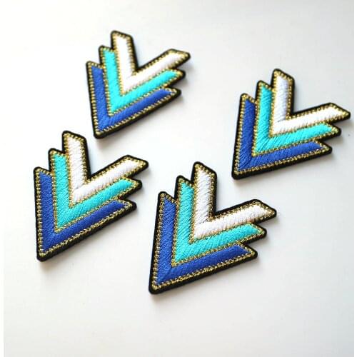 5pc/lot arrow embroidery patches for clothing Embroidered iron on patch for clothes ironing applique parches for jacket