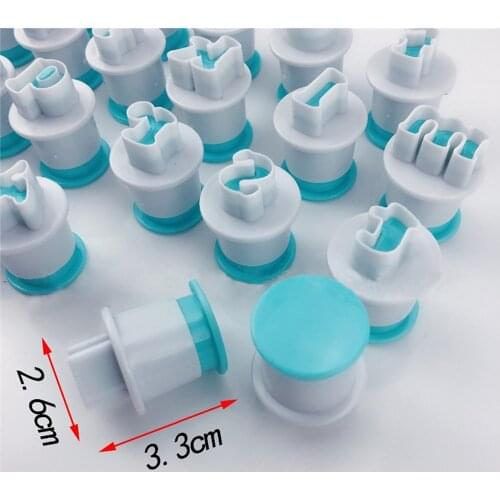 Alphabet Numbers Cookie stamp Cutter Cake Mold Upper/Lowercase Letter Food Grade Plastic Fondant Cakes Biscuits DIY Baking Mould