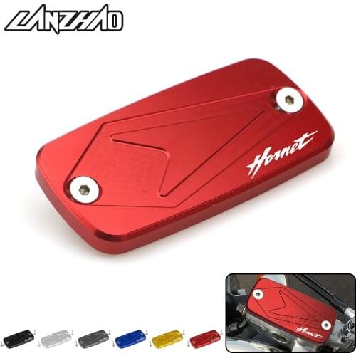 Motorcycle CNC Aluminum Front Brake Reservoir Fluid Tank Cover Oil Cup Cap Protector for Honda Hornet 900 Hornet 600 CB600F