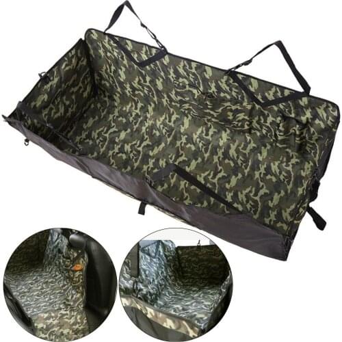 Car Seat Cover Mat Pet Dog Carrier Basket Car Seat Pad Pet Travel Universal Waterproof Hammock For Cars Trucks SUV Camouflage